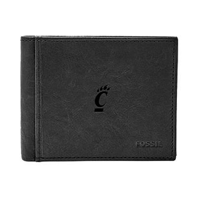 Men's Black Louisville Cardinals Leather Tri-Fold Wallet