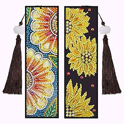 DIY Special Shaped Diamond Painting Leather Bookmark Tassel Book Marks Gift
