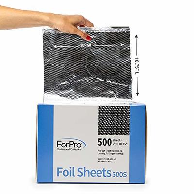 ForPro Professional Collection Embossed Foil Sheets 500S, Aluminum Foil,  Pop-Up Dispenser for Hair Color Application and Highlighting Services, Food  Safe, 5” W x 10.75” L, 500 Count - Yahoo Shopping