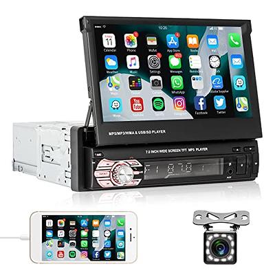 Car Stereo Bluetooth Car Radio - Single Din AM FM Digital Media Receiver -  LCD Display USB AUX SD EQ Subwoofer Quick Charge APP Remote Control