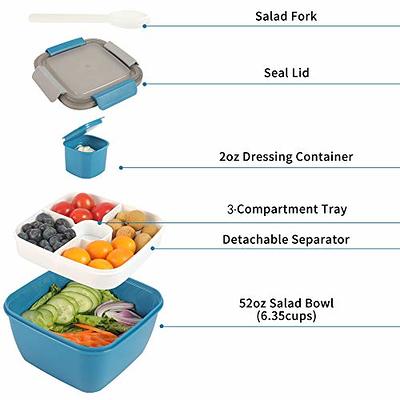 Bento Box Adult Lunch Box,Salad Container for Lunch with Large 52