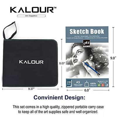 Kalour Sketching Pencil Set(34 Pack) - Includes Sketchbook