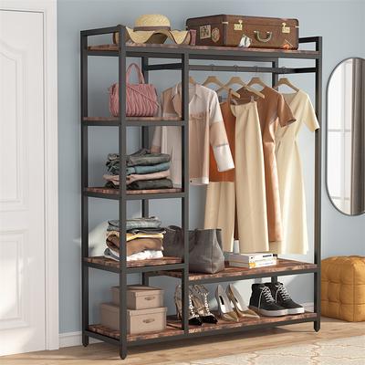 Aheaplus Wood Wardrobe Closet Storage Free Standing Closet