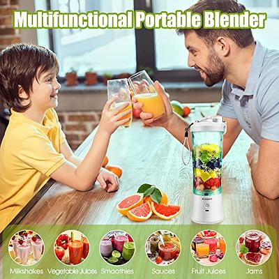 Portable Blender 600ML Electric Juicer Fruit Mixers 4000mAh USB  Rechargeable Smoothie Mini Blender Personal Juicer Colorful Cup