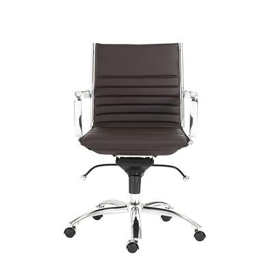 Ovios Krellack Light Brown Contemporary Ergonomic Adjustable Height Swivel  Faux Leather Desk Chair