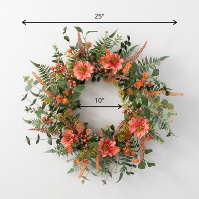 Northlight 25 in. Green Unlit Artificial Pine Heart Shaped Wreath