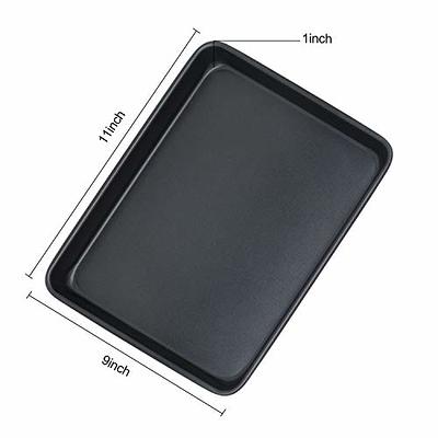 Toaster Oven Pan Set of 2, Shinsin Nonstick Baking Sheets Pan with Rimmed  Edge Baking Tray, 11x9 inch Cookie Sheet for Baking Replacement Tray Non  Toxic & Easy Clean - Yahoo Shopping