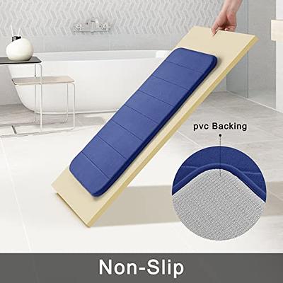 Non Slip Memory Foam Bath Mat Rug, 24 X 17 Inches Taupe Bathroom