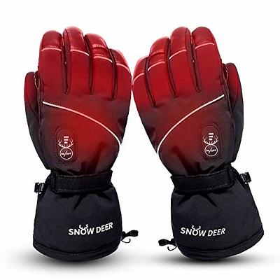 Electric Heated Gloves for Men & Women, Waterproof & Windproof Ski Gloves  Rechargeable Battery Gloves with Touchscreen Three Heat Settings Thermal  Gloves for Cold Weather Snowboarding Shovel Snow (XL) - Yahoo Shopping