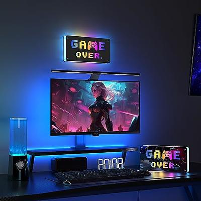 2 PCS Gaming Lights, RGB Lighting with Music Sync, Gamer Gifts for Men,  Gaming Room Decor, Multiple Colors 2-in-1 Effect LED Lights for Gamer Room