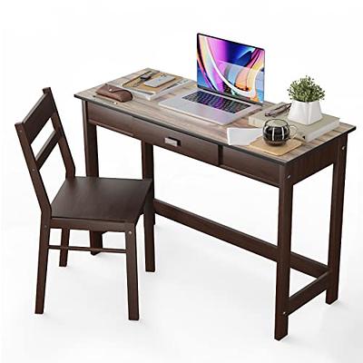 QQXX Cute k*id-s Study Desk with Chair,Wooden Ergonomics Study Desk Table  with Drawer and Storage Shelf,Computer Workstation with Bookshelf