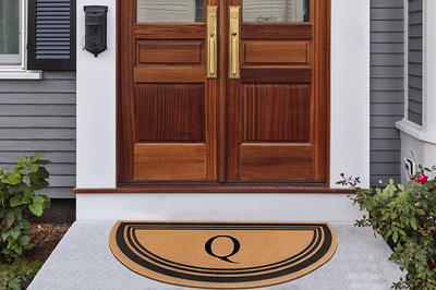 A1HC Natural Coir Monogrammed Entrance Door Mats, Durable Large