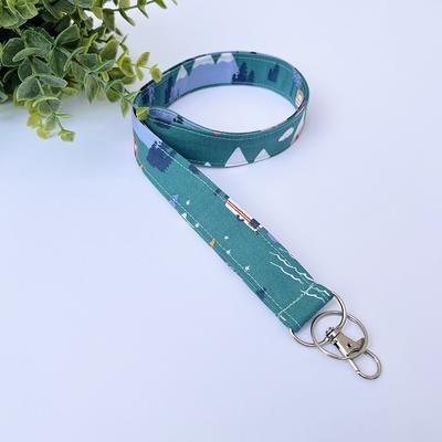 Buy BLUE Fabric Lanyard, Fabric Badge Holder, Blue Green Badge