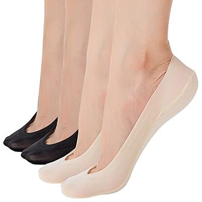 Women's 6 Pairs no show socks for women with Cushioned Invisible Liner ,non  slip Sock for women size 5-8