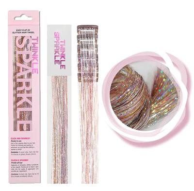 Hair Tinsel Kit with Tools 6pcs 1200 Strands Hair Tinsel Heat Resistant  Tinsel Hair Extensions Fairy Hair Sparkling Shiny Glitter Hair Extensions  for Women Girl Kids (Silver)