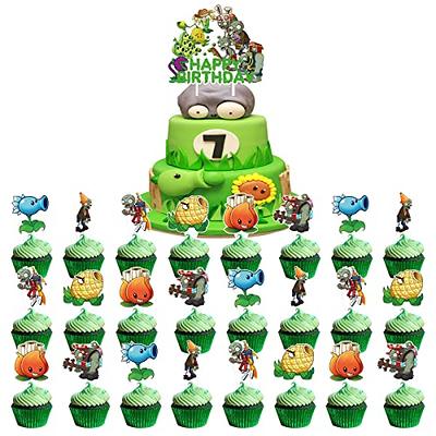  25pcs Zombies Birthday Party Supplies with 1pcs Cake Topper and  24pcs Cupcake Toppers for Zombies Birthday Party Decorations Zombies Party  Favors for Kids Children Boys Girls : Toys & Games
