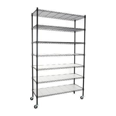 AVF Small Black Glass 3 Tier Shelving Unit (Chrome) S33-A