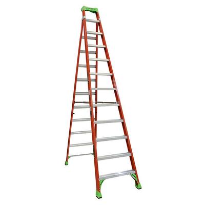 12 ft. Fiberglass Cross Step Ladder with 300 lbs. Load Capacity Type IA ...