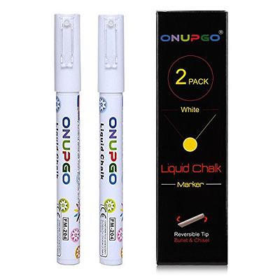 SILENART White Chalk Markers 12 Pack, Liquid Chalk Markers White, Erasable  Chalkboard Markers for Kids