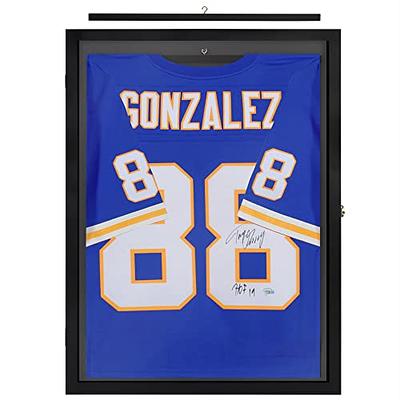 Flybold Jersey Display Frame Case - Large Black Memorabilia Framing Kit  with 98% Anti-Fade UV Protection for Football, Baseball, Basketball,  Soccer, and Hockey Jerseys 