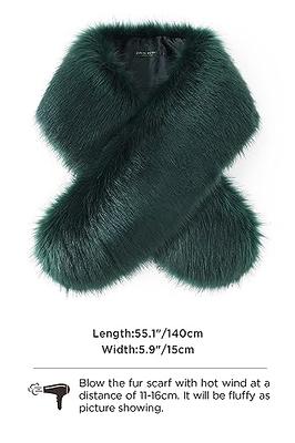 LA CARRIE Women's Faux Fur Collar Scarf Wrap Cold Winter Warmer