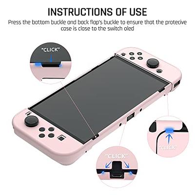 GeekShare Heart Button Caps Compatible with Nintendo Switch Only,PC Joystick  Cover,4PCS - Pink & Blue