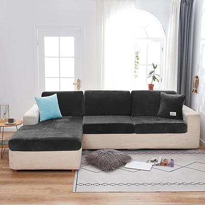 High Quality 12 Color 1/2/3 Seater Sofa Cushion Set Elastic Jacquard  Polyester Spandex Sofa Seat Cover Solid Color Double Sofa Chair Cushion Sofa  Cover Replacement Sofa Stretchy Seat Cushion Cover Fabric Couch