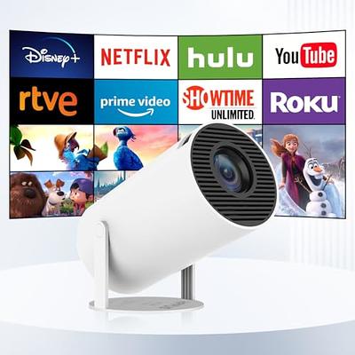 Smart Projector, Android 11.0 Native 1080P Portable WiFi and Bluetooth  Projector, Outdoor 4K Projector Support Netflix & Prime Online Video 