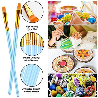 Paint Brushes Set 30 Pcs Paint Brushes for Acrylic Painting Oil Watercolor  Acrylic Paint Brush Artist Paintbrushes for Body Face Rock Canvas Kids Adult  Drawing Arts Crafts Supplies Blue Blue nickel 3