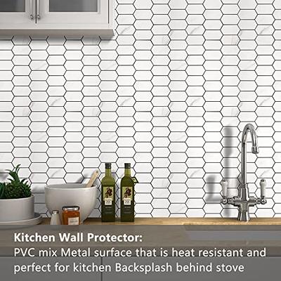 Vamos Tile 10-Sheet Peel and Stick Backsplash Tile, Stick on Tiles Backsplash for Kitchen & Bathroom Waterproof Self-Adhesive Vinyl Wall Panels, Gray