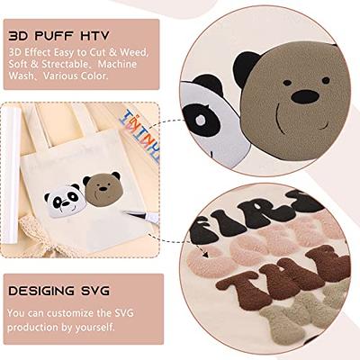 3D Puff Heat Transfer Vinyl Foaming HTV Press Film Puffy Vinyl Iron on  Vinyl for DIY T-Shirt Clothes Bag Pillow Textile Fabric