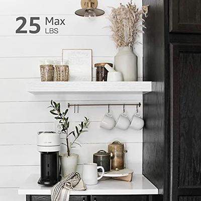 15.7 in. W x 6.7 in. D Brown Wood Bathroom Shelves Over Toilet Floating Farmhouse Set of 2 Decorative Wall Shelf