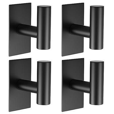  ARIOSOX 2-Packs Heavy Duty Adhesive Hooks, Stainless Steel Robe  Hooks for Towels, Shower Cap and Towel Robe, Closet Hook Wall Mount for  Home, Kitchen, RV,Bathroom,Office (Black) : Industrial & Scientific
