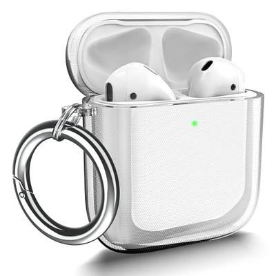 R-fun Airpods Pro 2nd Generation/1st Generation Case Cover,Soft Clear TPU  Protective Case for Women Girls with Keychain Compatible with Apple AirPods