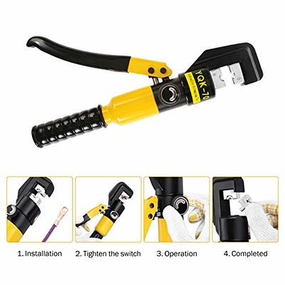 WICHEMI Custom Hydraulic Hand Crimper Crimping Tool for Stainless Steel  Cable Railing Fittings for 1/8 to 3/16 Cable –Wire Swaging Tool Kit 10  Ton with Stainless Steel Cable Cutter - Yahoo Shopping