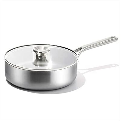 Tramontina Gourmet Tri-Ply Clad 3qt Deep Saute Pan with Lid Silver