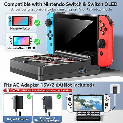 Switch HDMI Dock Adapter Compatible with Nintendo Switch/Switch OLED, Mini  Portable USB-C to 4K HDMI USB Port TV Dock Charging Docking Station Base