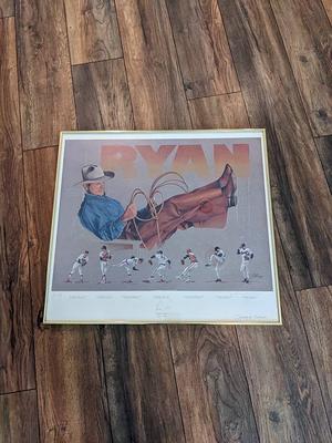 Nolan Ryan Texas Rangers Art Photo Print From Original 