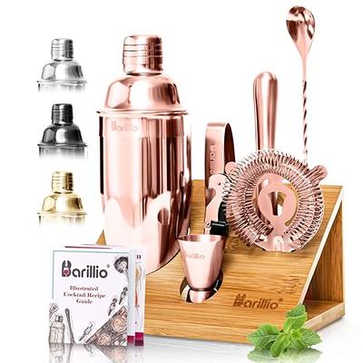 Bartender Cocktail Shaker SetAlcohol Drink Mixer For Beginners And  Professionals - Premium Home Bar Cocktail Mixing Drink Accessories(Silver)