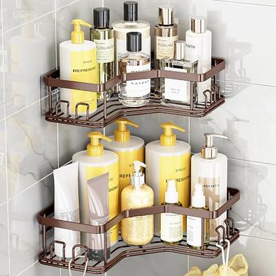 TOPCHASE Corner Shower Caddy, Shower Organizer with Soap Dish, 14