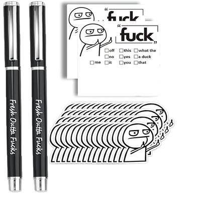 Fresh Outta Fucks Pad and Pen, Funny Sticky Notes and Pen Set, Snarky  Novelty Office Supplies, White Elephant Gifts for Friends, Co-Workers, Boss  (1*Red Set(with 30*Stickers)) - Yahoo Shopping