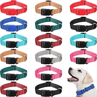  Ladoogo Reflective Dog Collar Padded with Soft Neoprene  Breathable Adjustable Nylon Dog Collars for Small Medium Large Dogs (Medium  (Pack of 1), Blue Collar+Leash) : Pet Supplies