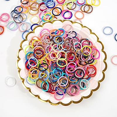 Kitsch No Snag Mini Gummy Elastic Hair Bands For Hair Styling | Braids |  Ponytails | Holiday Gift Hair Ties for Toddlers | 100 Pcs in a Pack (Black)