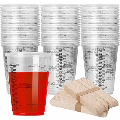 Custom Shop - Pack of 12-64 Ounce Graduated Paint Mixing Cups (2 Quarts) -  Cups Have Calibrated Mixing Ratios on Side of Cup - Cups Hold 80-Fluid