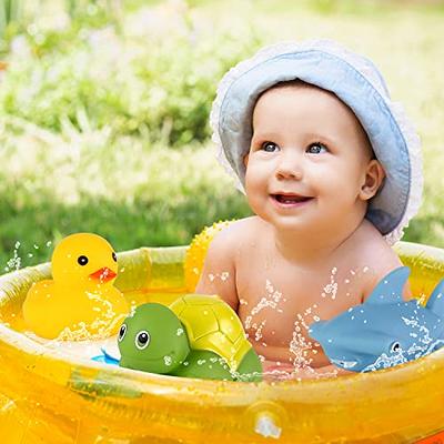 Yellow Duck Kids Bath Toys Floating Bathtub Duck Boat Sprinklers