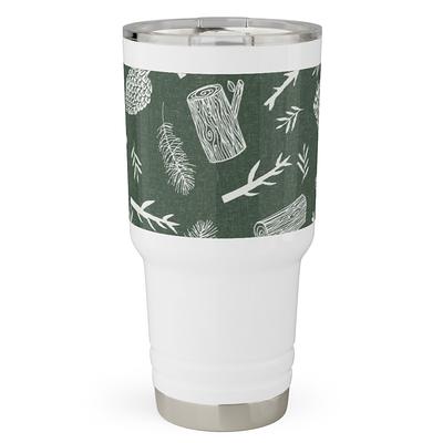 Travel Mugs: Troublemaker - Green Travel Mug With Handle, 17Oz