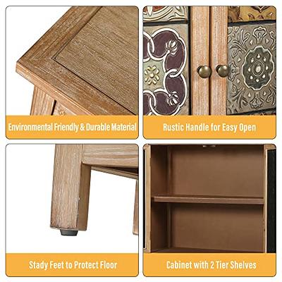 PHI VILLA Accent Cabinet - Entryway Cabinet for Living Room Small Buffet Cabinet  Storage Cabinet， 2 Door Accent Cabinet - Yahoo Shopping