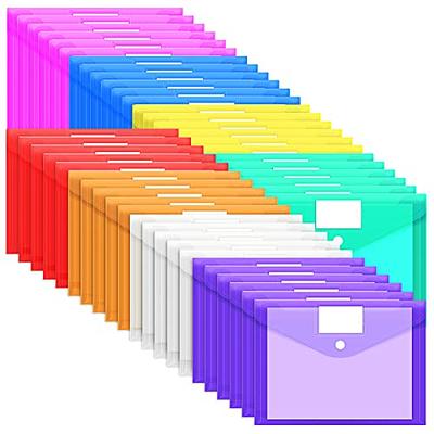 5pcs Clear Document Folders Transparent Filing Envelopes Waterproof Plastic  Envelopes File Holder Filing Document Poly Envelope With Snap Button Closu