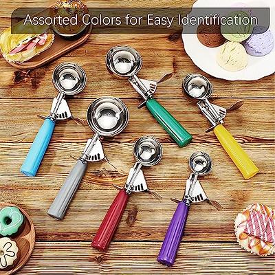 Hsei 6 Pcs Cookie Scoop Portion Scoop Stainless Steel Ice Cream Scooper  Cookie Scoops with Handle for Baking Food Cookie Dough Cupcake Batter,  Yellow, Red, Purple, Gray, Green, Blue - Yahoo Shopping