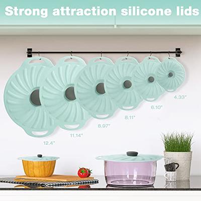 Kitchen + Home Silicone Suction Lids and Food Covers - Set of 5 - Fits  various sizes of cups, bowls, pans, or containers! 